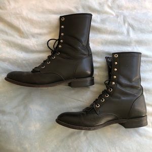 Black Justin Roper Boot
